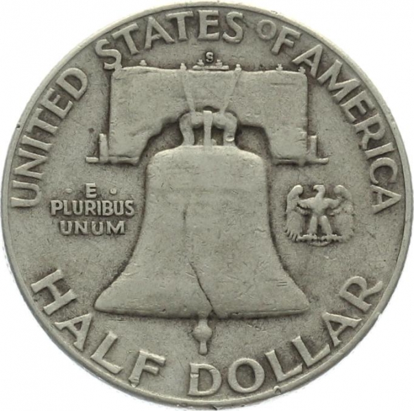 USA 1/2 Dollar 1954 S - Franklin